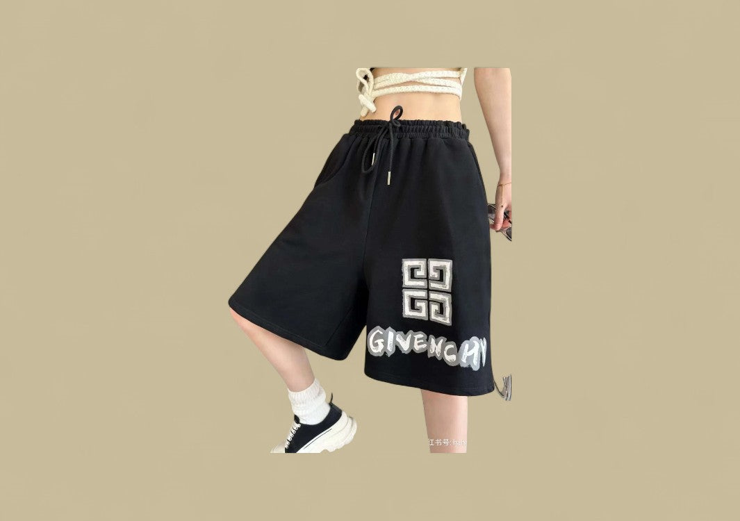 Givenchy 24ss Hand Drawing Four Square Logo Short – Black