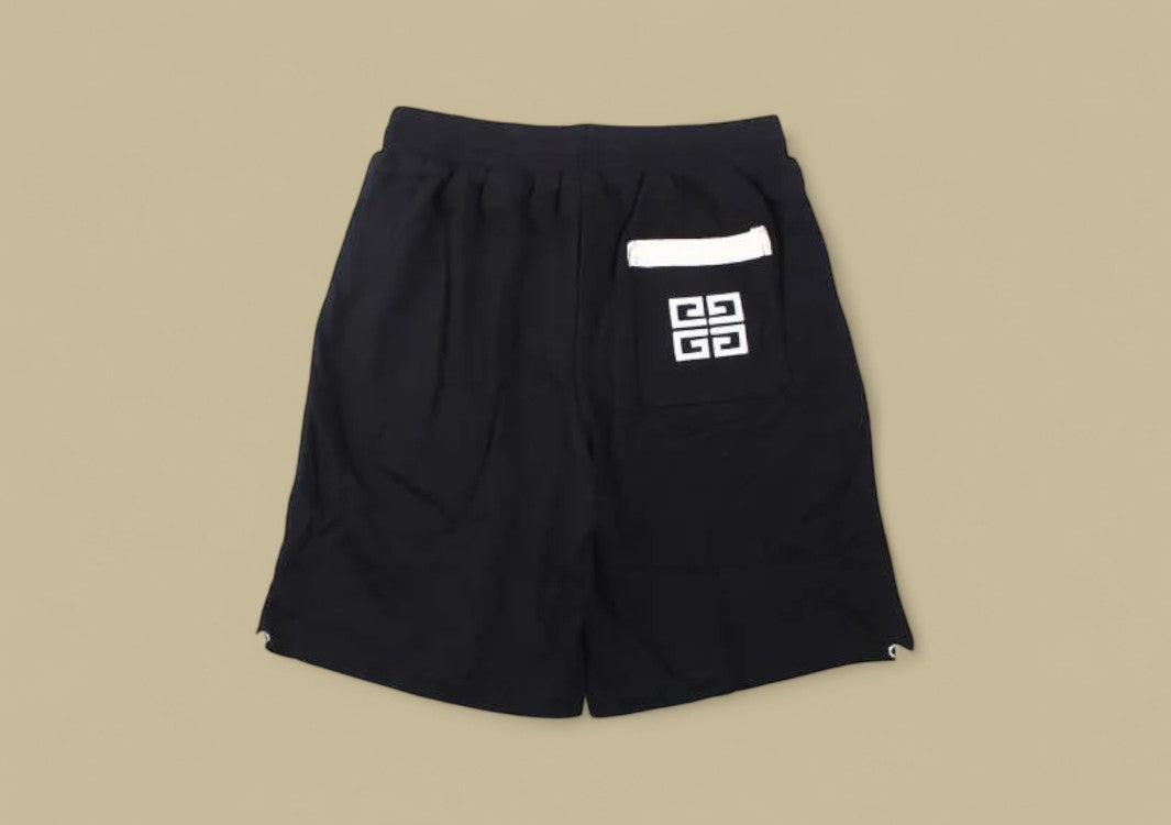 Givenchy Vintage Braid Accent Logo Shorts – Black