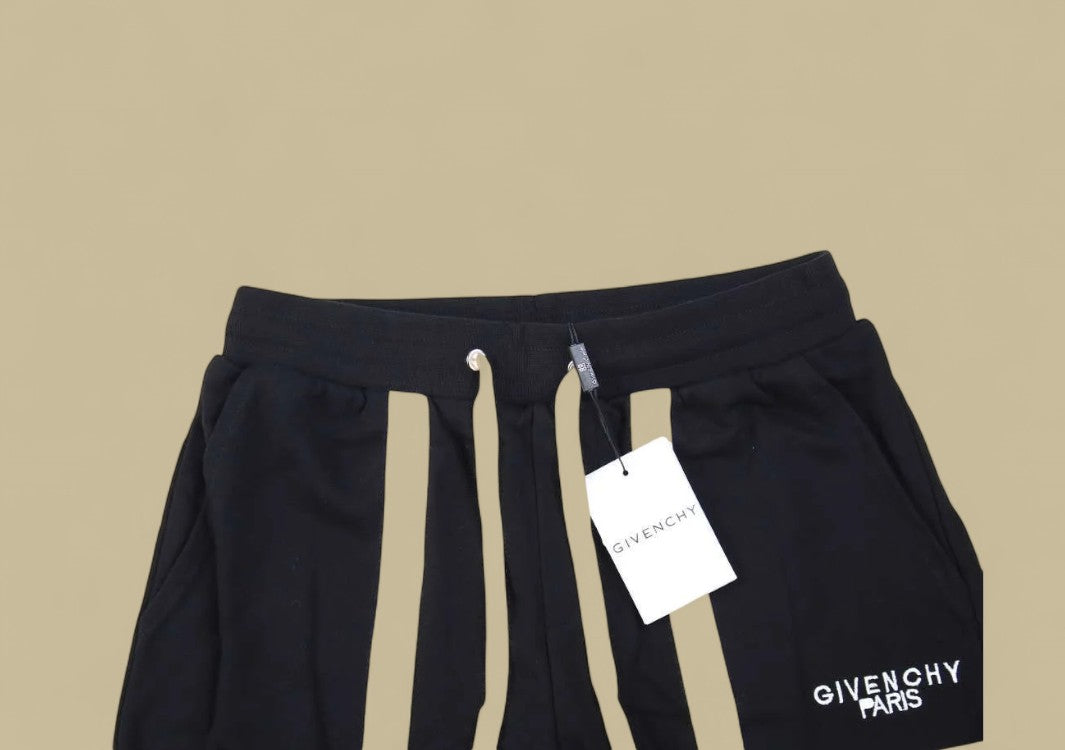 Givenchy Vintage Braid Accent Logo Shorts – Black