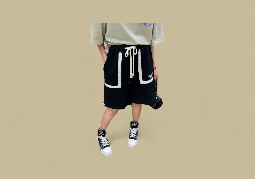 Givenchy Vintage Braid Accent Logo Shorts – Black
