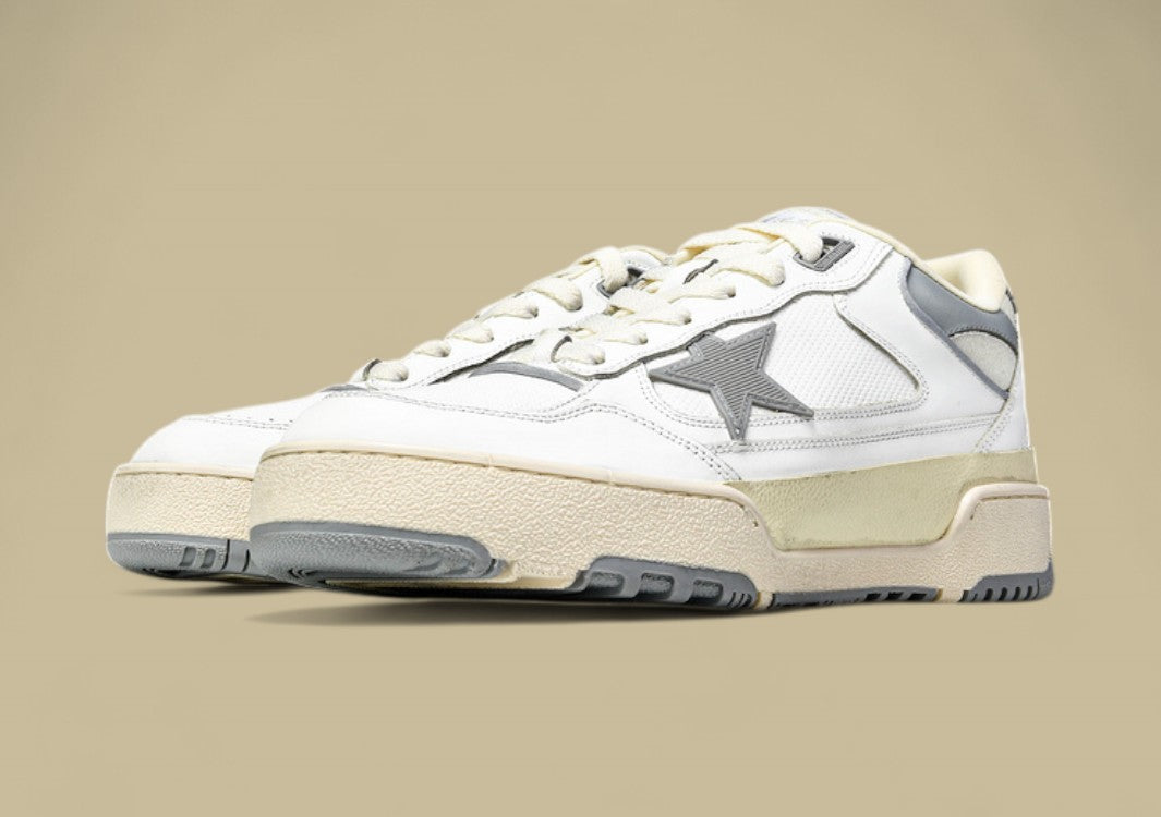 Golden Goose 24 Unisex Forty2 Little Dirty Casual Shoes Light Gray/White/off White