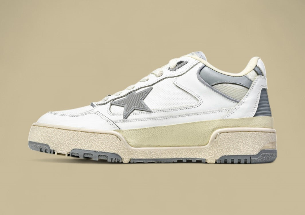 Golden Goose 24 Unisex Forty2 Little Dirty Casual Shoes Light Gray/White/off White