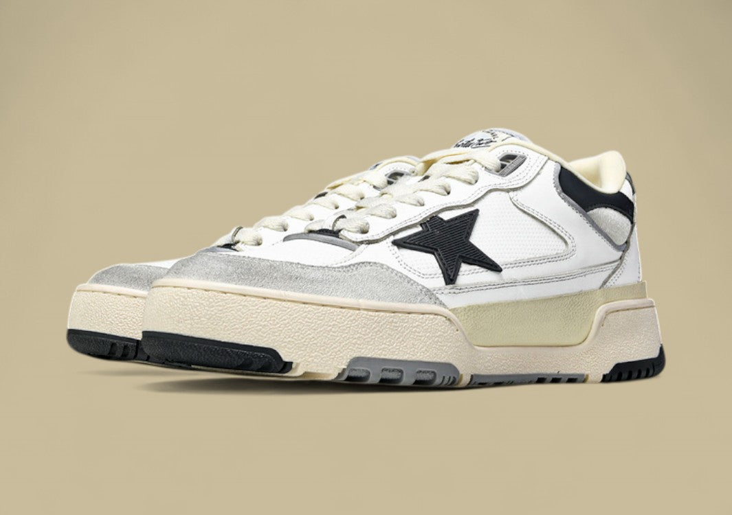 Golden Goose 24 Unisex Forty2 Little Dirty Casual Shoes White/Black/Light Gray