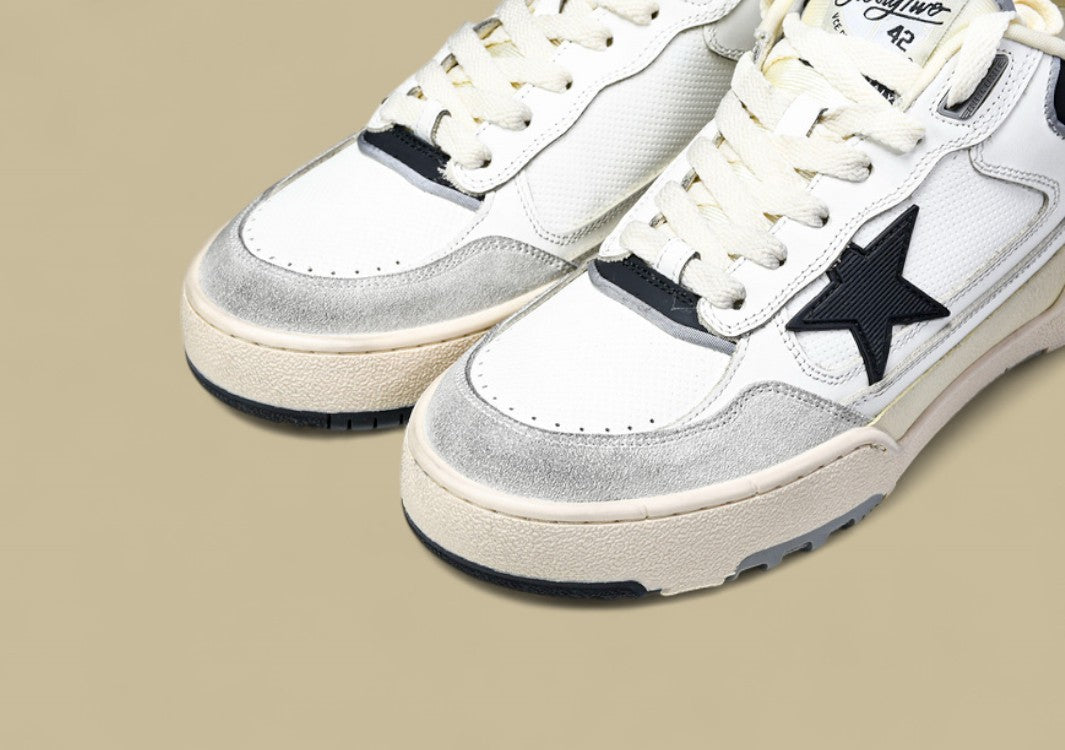 Golden Goose 24 Unisex Forty2 Little Dirty Casual Shoes White/Black/Light Gray