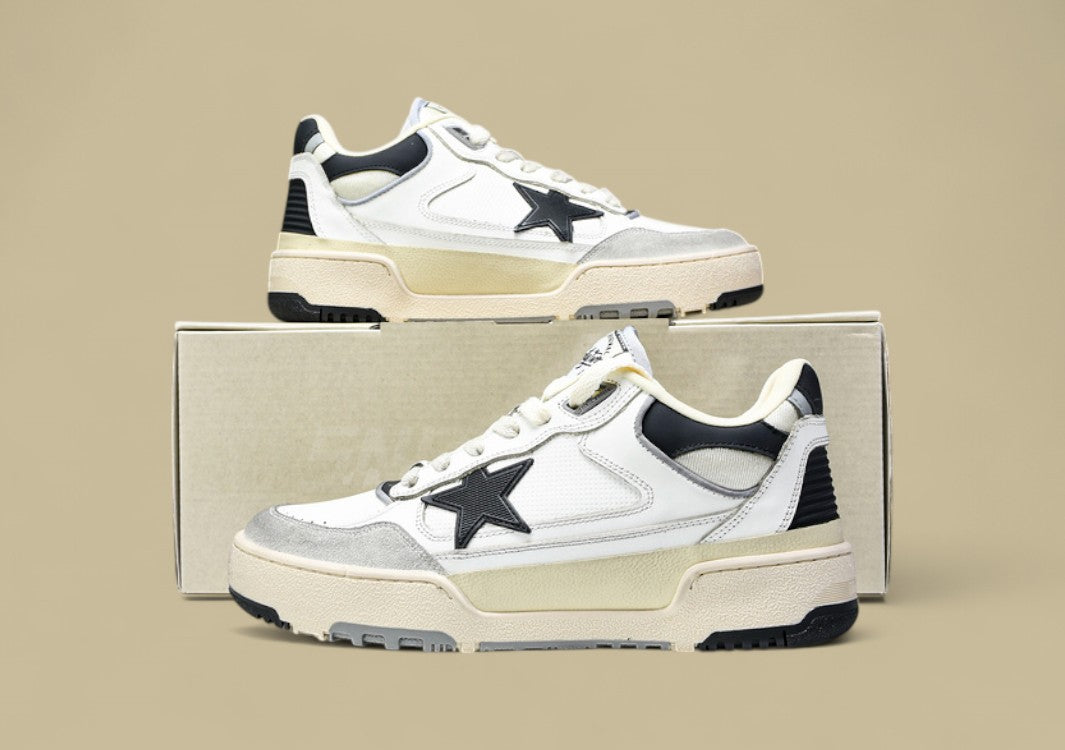 Golden Goose 24 Unisex Forty2 Little Dirty Casual Shoes White/Black/Light Gray