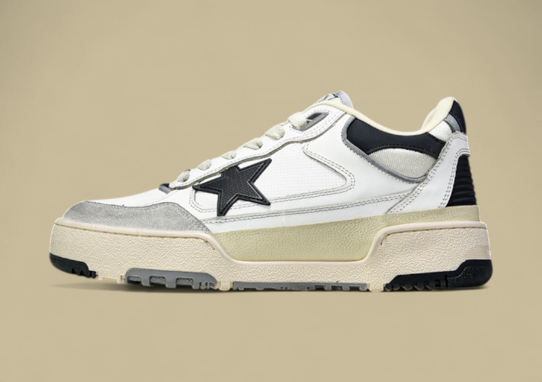 Golden Goose 24 Unisex Forty2 Little Dirty Casual Shoes White/Black/Light Gray