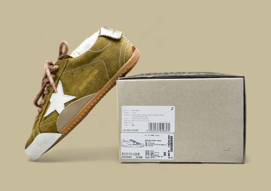 Golden Goose 25th Anniversary Limited Edition Strappy Flat Low-top German Training Brown