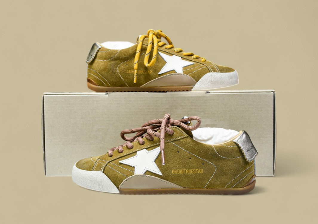 Golden Goose 25th Anniversary Limited Edition Strappy Flat Low-top German Training Brown