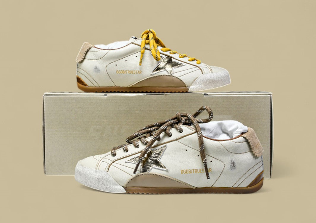 Golden Goose 25th Anniversary Limited Edition Strappy Flat Low-top German Training Grey/Brown