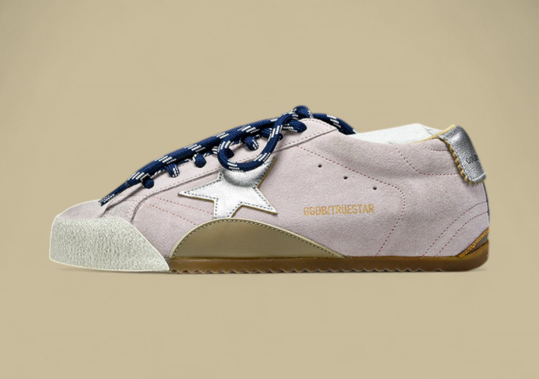 Golden Goose 25th Anniversary Limited Edition Strappy Flat Low-top German Training Pink/Blue