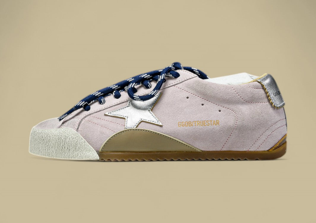 Golden Goose 25th Anniversary Limited Edition Strappy Flat Low-top German Training Pink/Blue