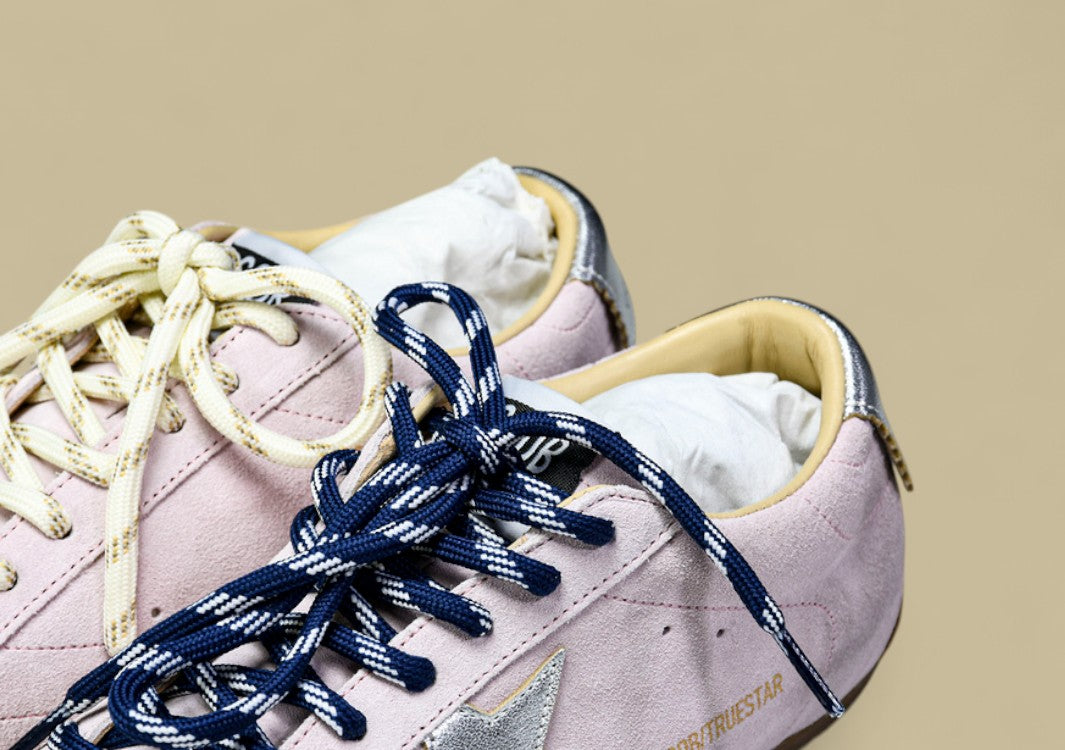 Golden Goose 25th Anniversary Limited Edition Strappy Flat Low-top German Training Pink/Blue