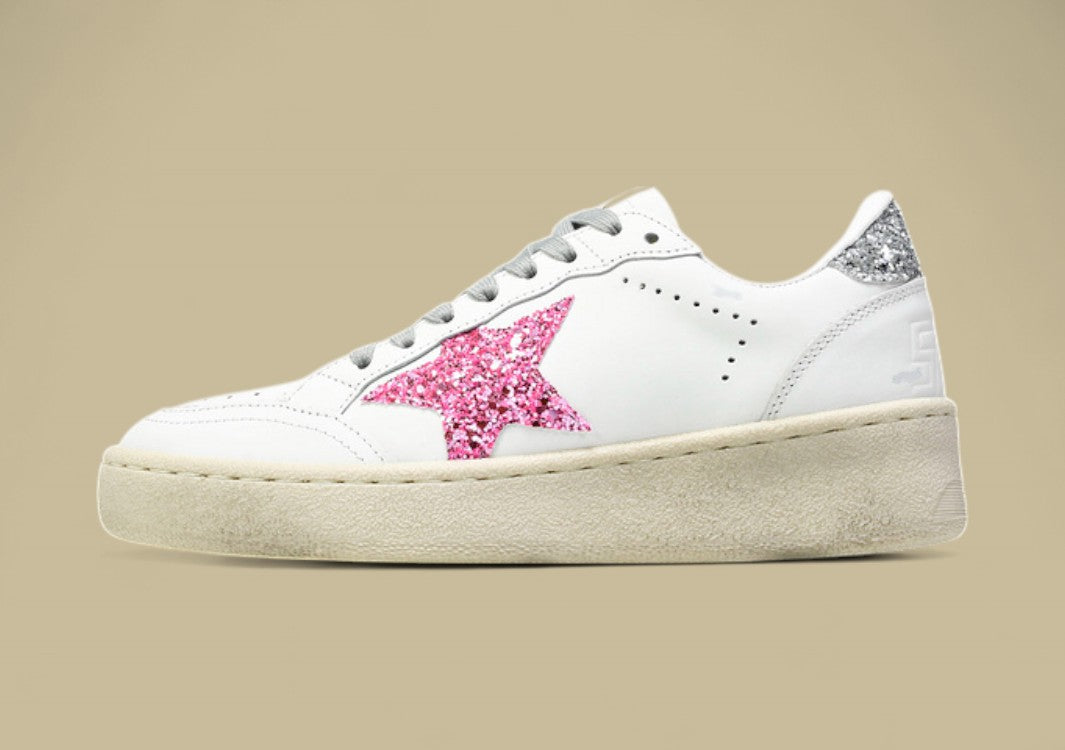 Golden Goose Ball Star2 Ggdb White/Grey/Pink