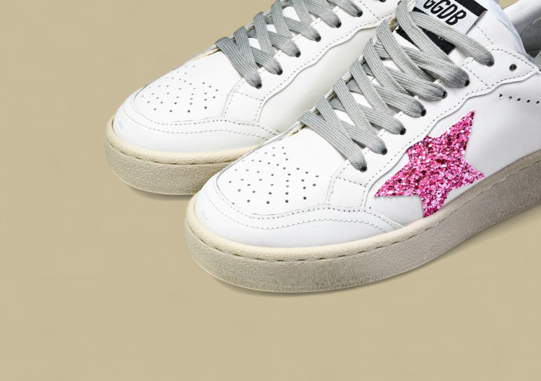 Golden Goose Ball Star2 Ggdb White/Grey/Pink