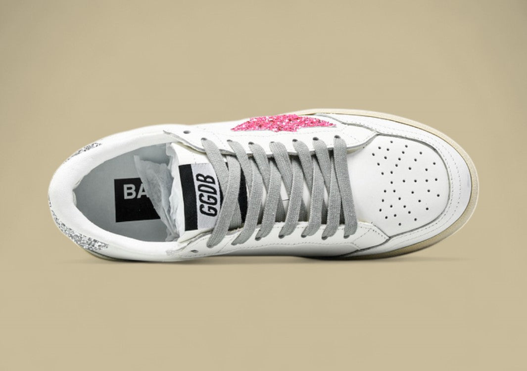 Golden Goose Ball Star2 Ggdb White/Grey/Pink