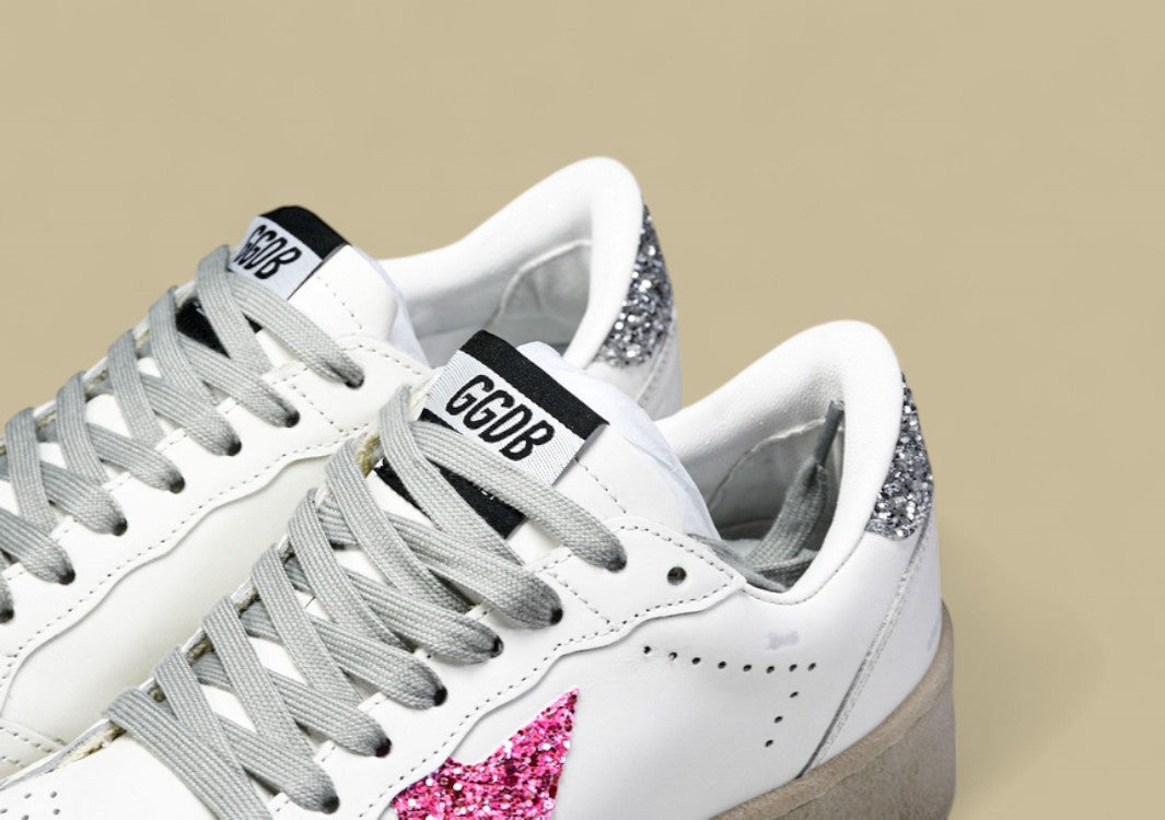Golden Goose Ball Star2 Ggdb White/Grey/Pink