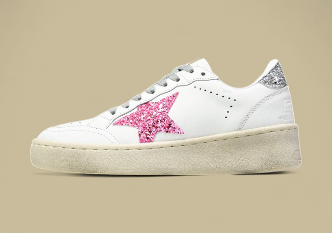 Golden Goose Ball Star2 Ggdb White/Grey/Pink