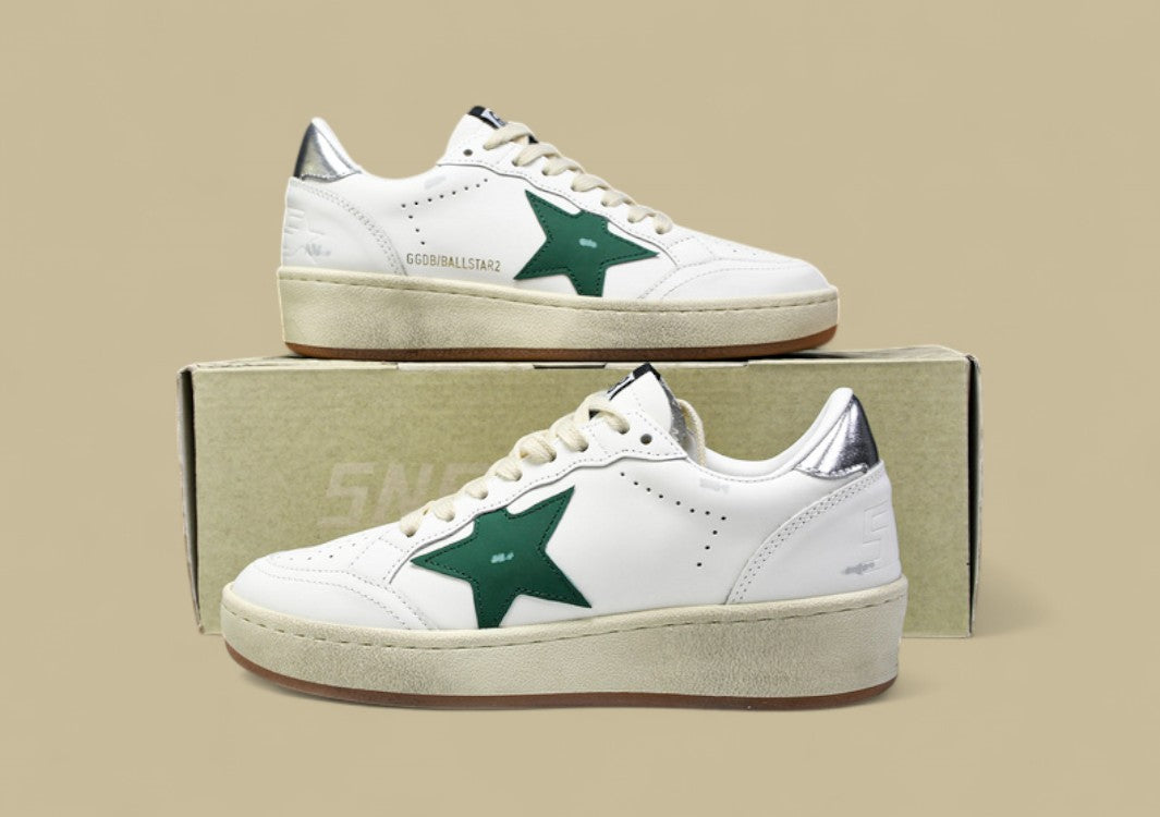 Golden Goose Ball Star2 White/Green