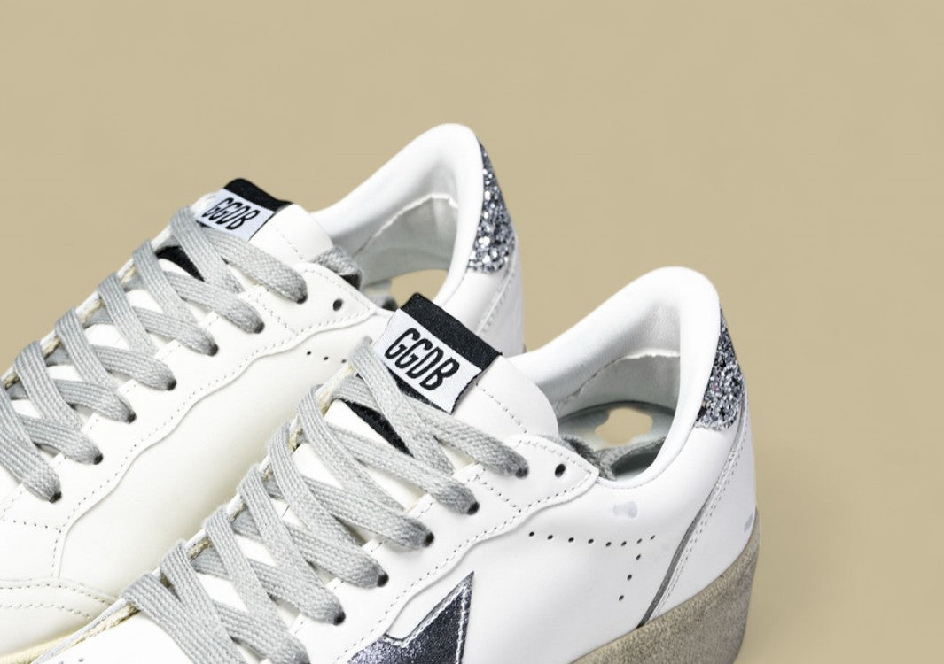 Golden Goose Ball Star2 White/Grey/Silver