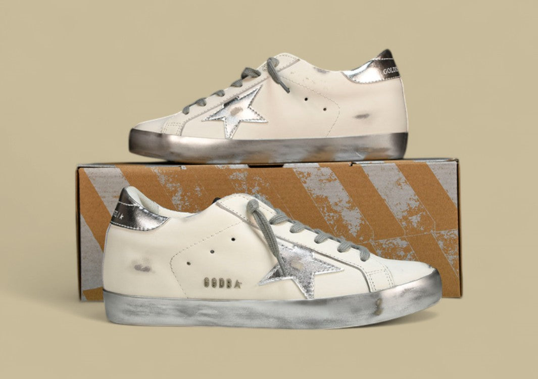 Golden Goose GGDB Superstar White|Silver