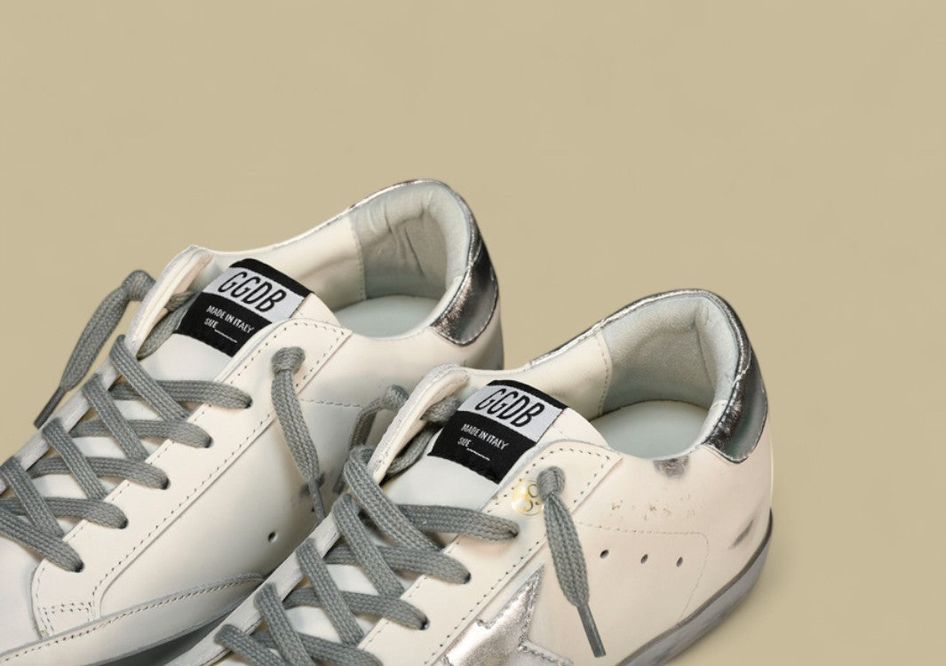 Golden Goose GGDB Superstar White|Silver