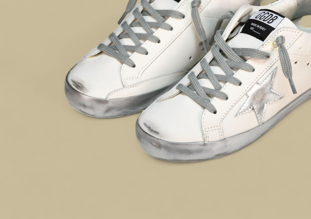 Golden Goose GGDB Superstar White|Silver