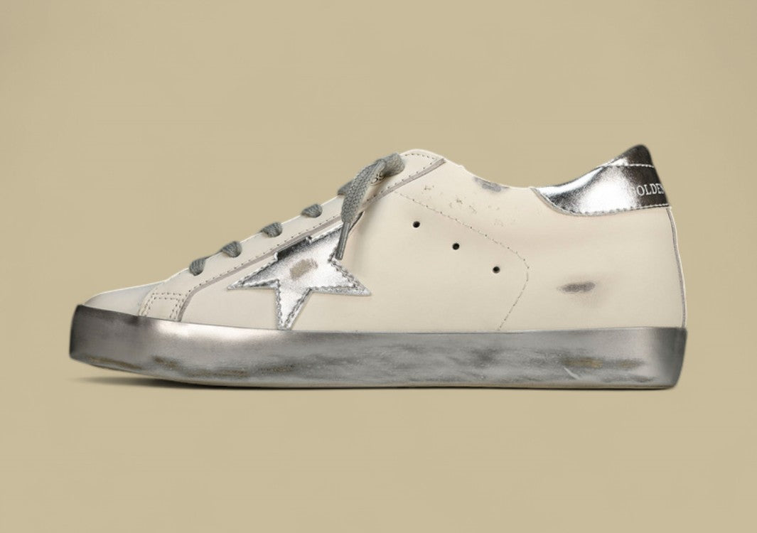 Golden Goose GGDB Superstar White|Silver