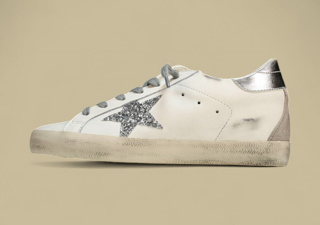 Golden Goose Ggdb Superstar Silver White