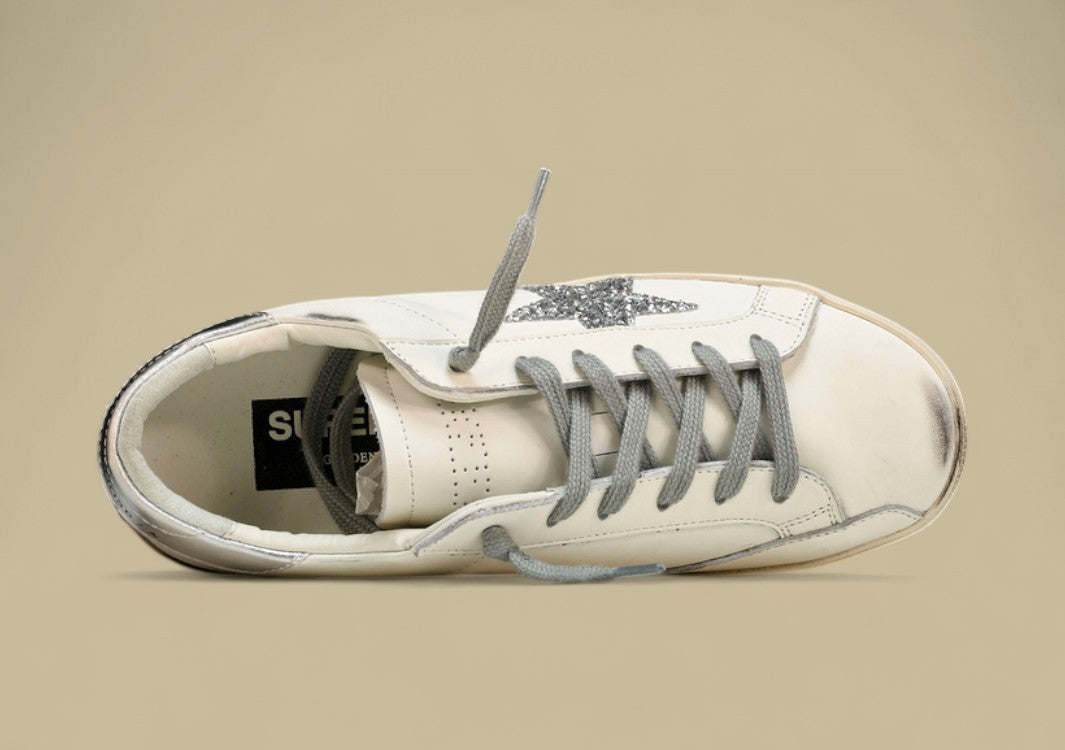 Golden Goose Ggdb Superstar Silver White