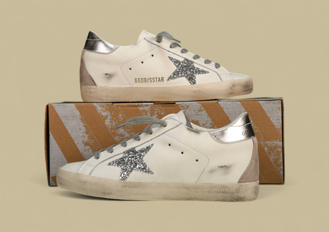 Golden Goose Ggdb Superstar Silver White