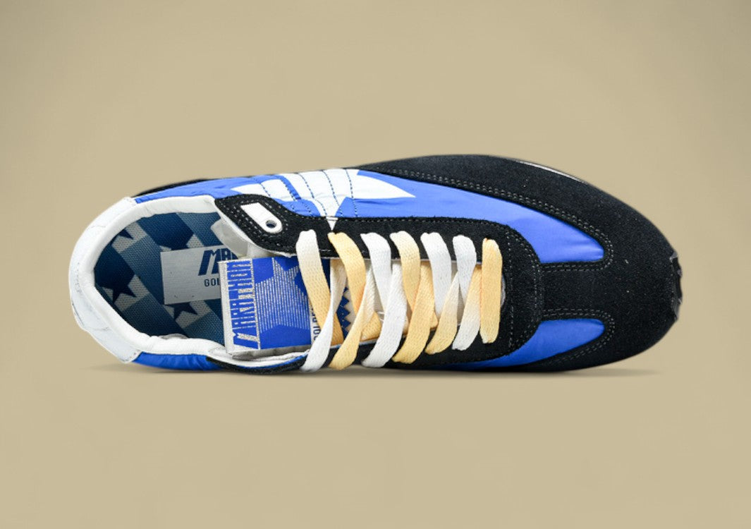 Golden Goose Marathon Low Top Living Casual Shoes Dark Blue/White