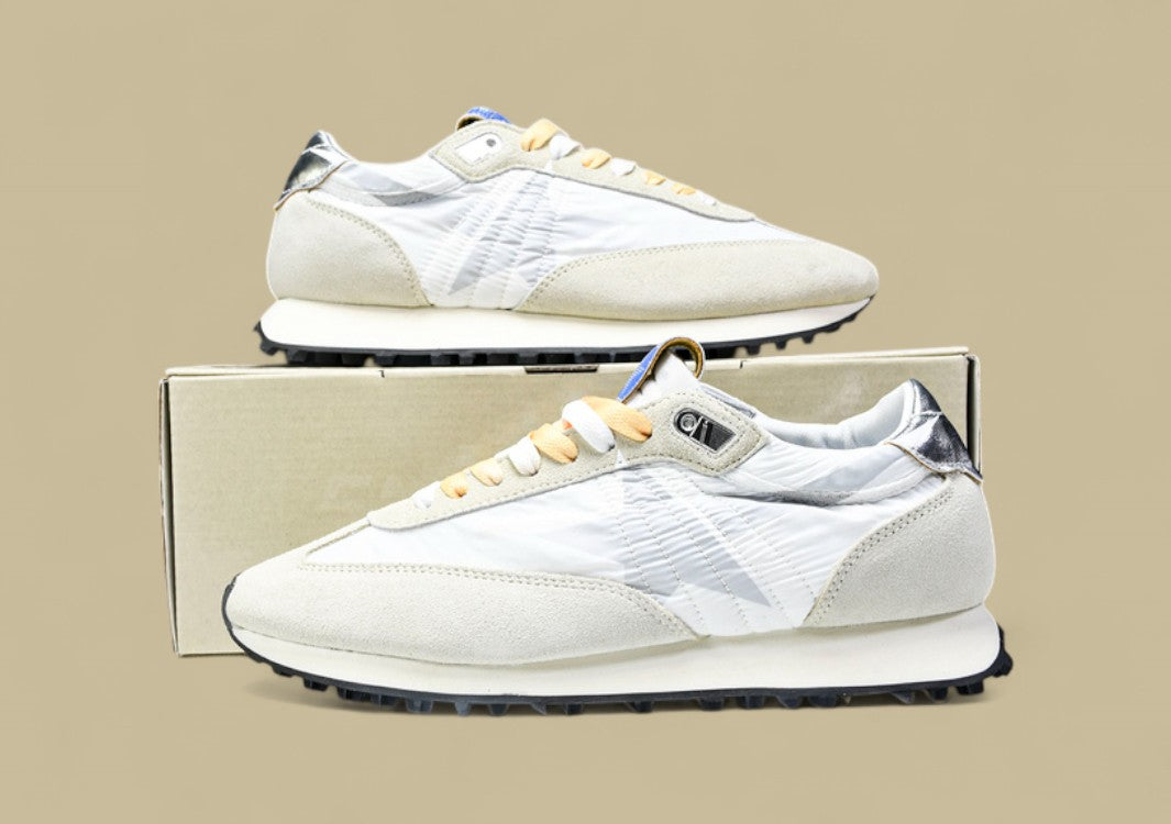 Golden Goose Marathon Low Top Living Casual Shoes Light Gray/White