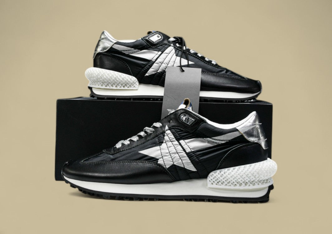 Golden Goose Running Marathon Platform Sneakers Black/Grey