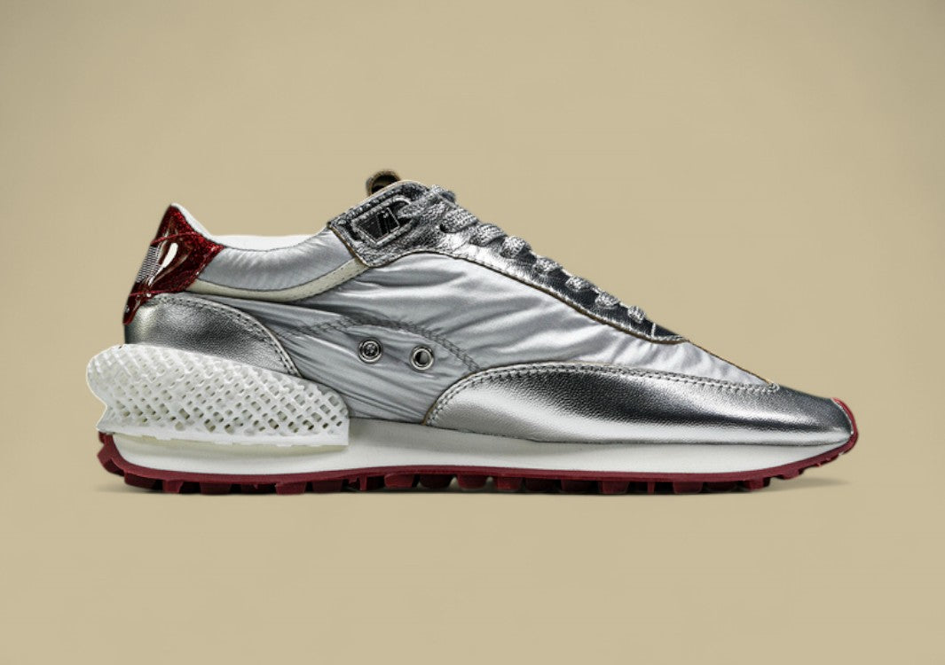 Golden Goose Running Marathon Platform Sneakers Black/Red/Grey