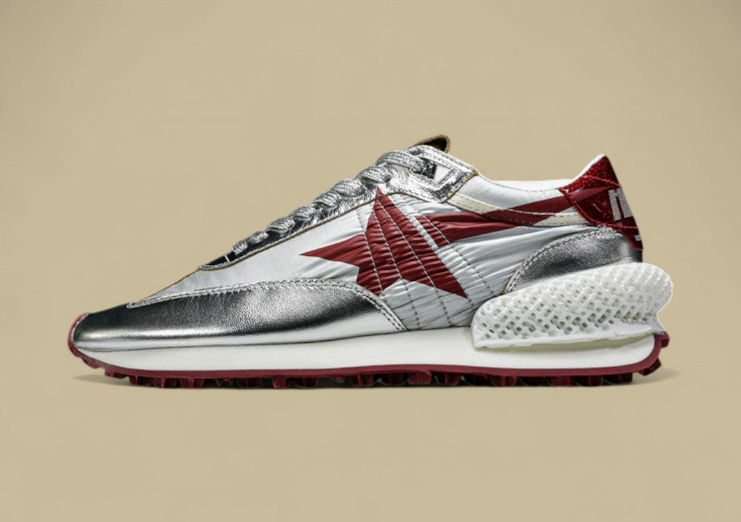 Golden Goose Running Marathon Platform Sneakers Black/Red/Grey