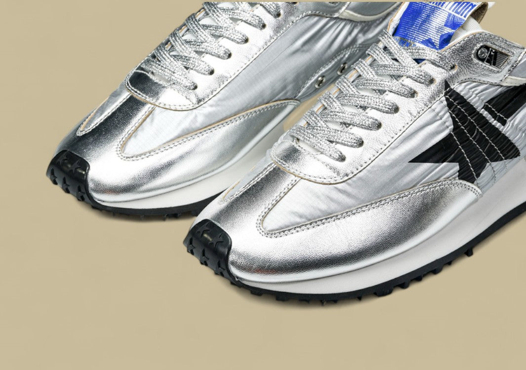 Golden Goose Running Marathon Platform Sneakers Grey/Black