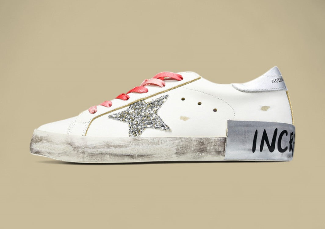Golden Goose Super-star White/Grey/Red