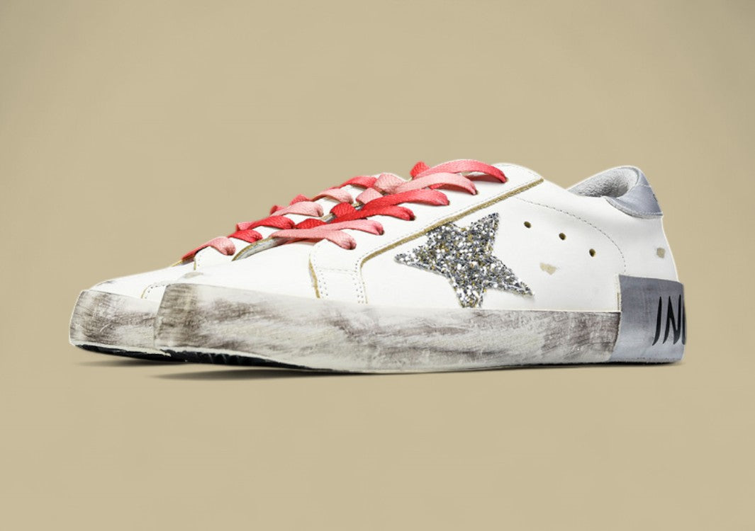 Golden Goose Super-star White/Grey/Red