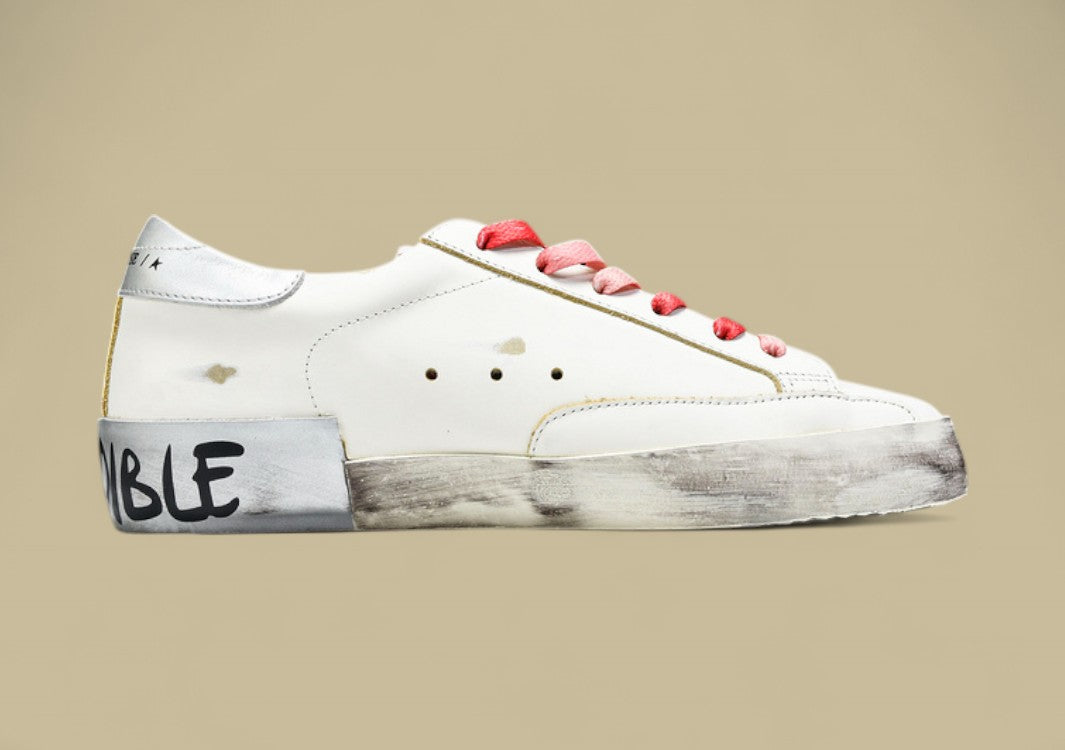 Golden Goose Super-star White/Grey/Red