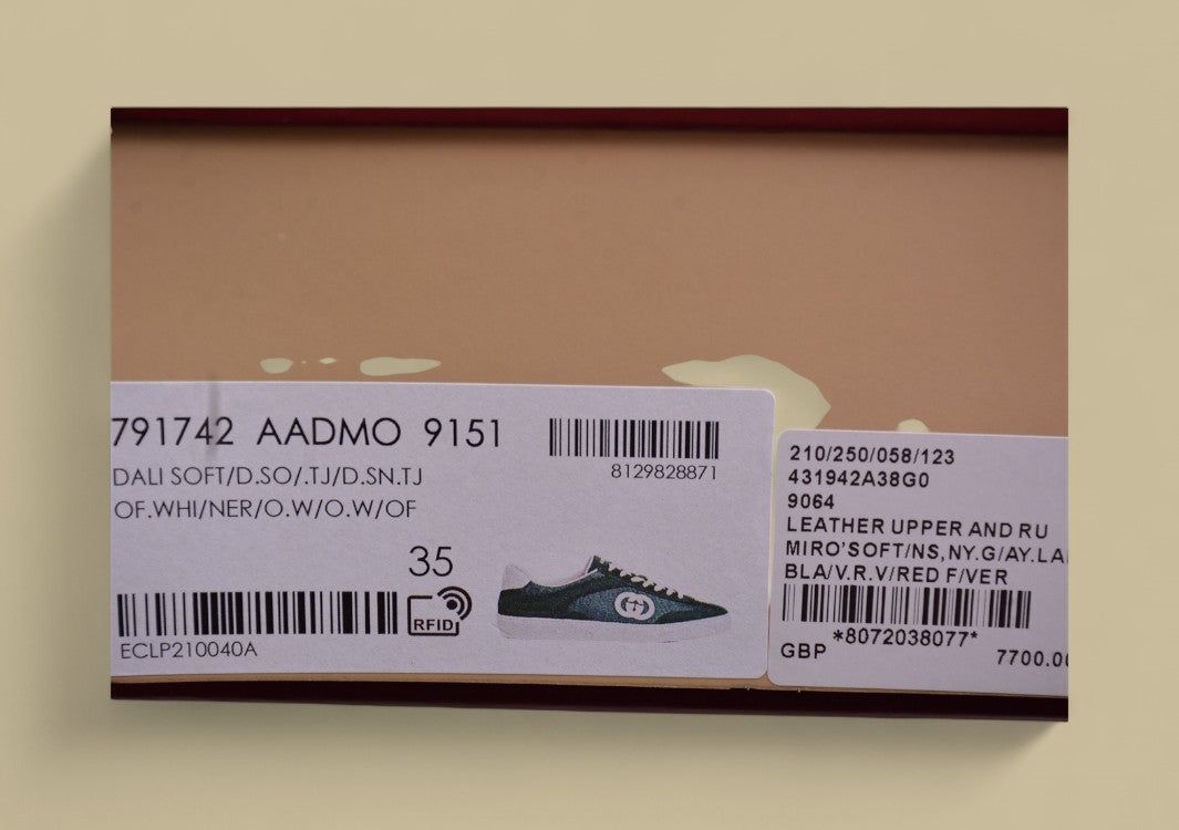 Gucci Green Retro Sneakers Heritage-Inspired Low-Tops with Signature GG Branding