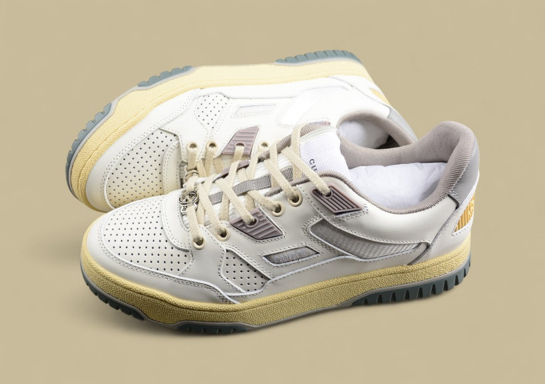 Gucci Retro Low-Top Sneakers Vintage White Street Style with Chunky Sole