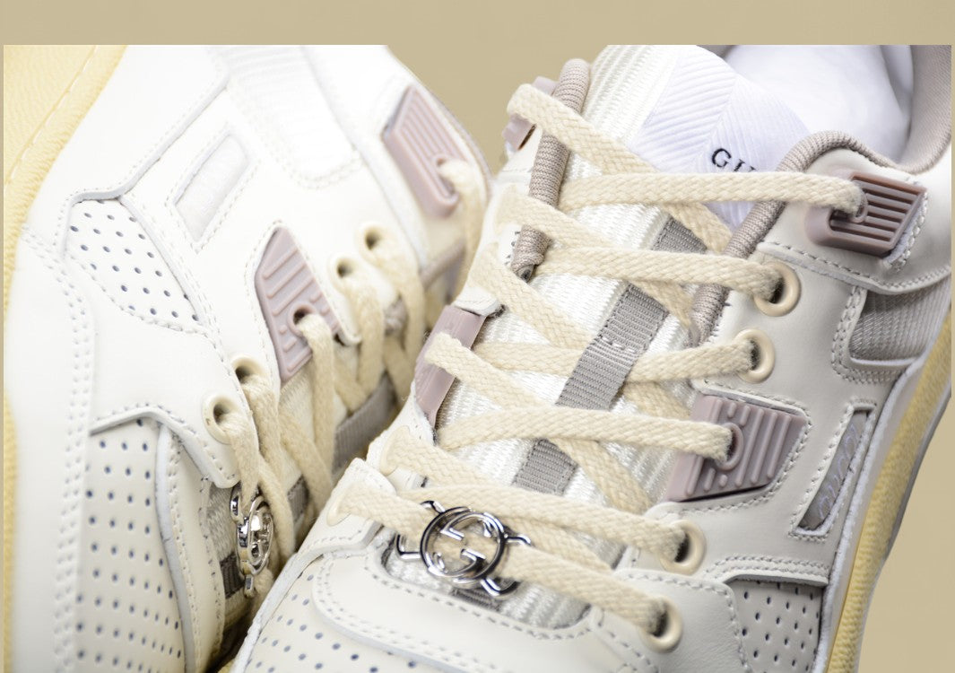 Gucci Retro Low-Top Sneakers Vintage White Street Style with Chunky Sole