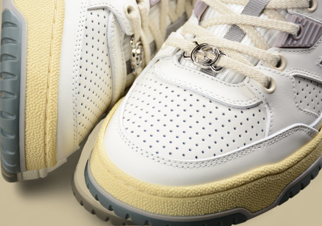 Gucci Retro Low-Top Sneakers Vintage White Street Style with Chunky Sole
