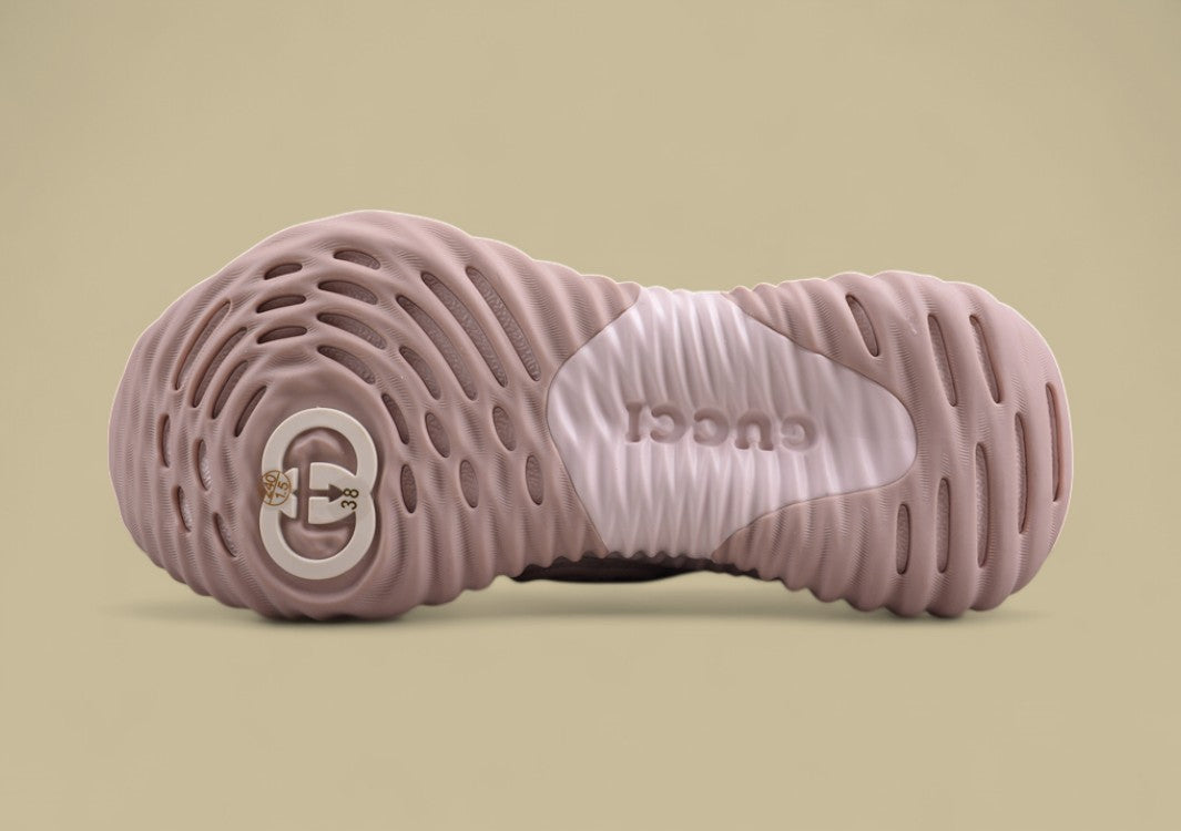 Gucci Run Sneakers Soft Beige Monochrome Trainers with GG Detail