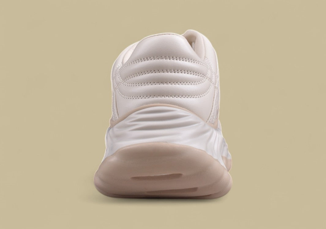 Gucci Run Sneakers Tonal Ivory Sculpted Sole Trainers with Embossed GG