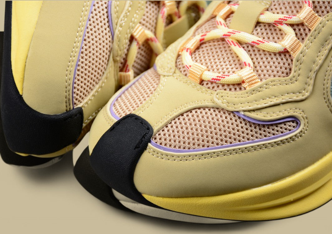 Gucci Screener Velocity Sneakers Multicolor Pastel Trainers with GG Logo and Airy Mesh Upper