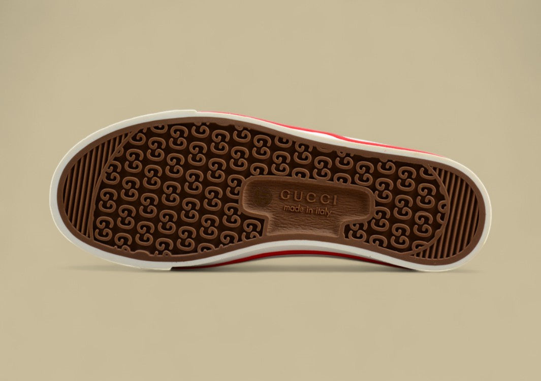 Gucci Tennis Blue GG Denim Low-Top Sneaker