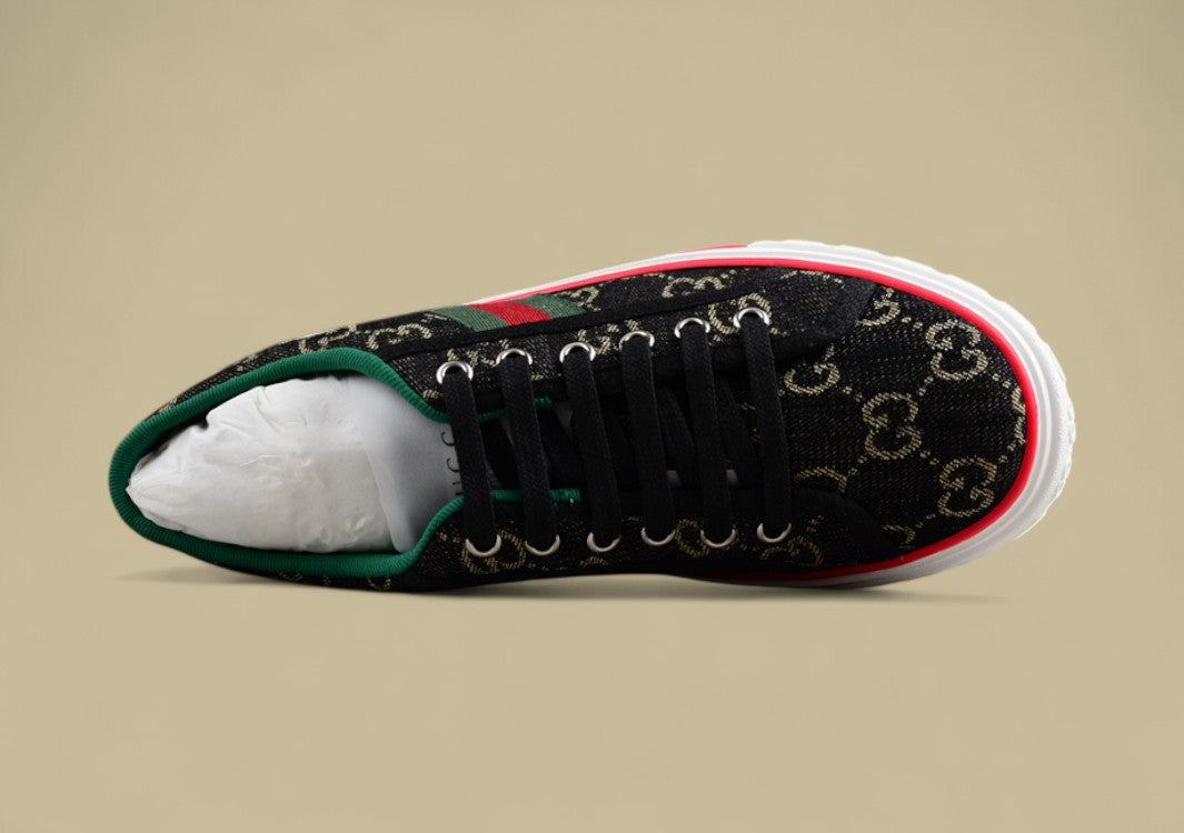 Gucci Tennis Low-Top Sneaker In Black GG Canvas