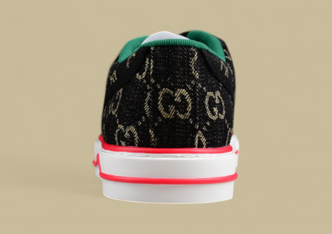 Gucci Tennis Low-Top Sneaker In Black GG Canvas