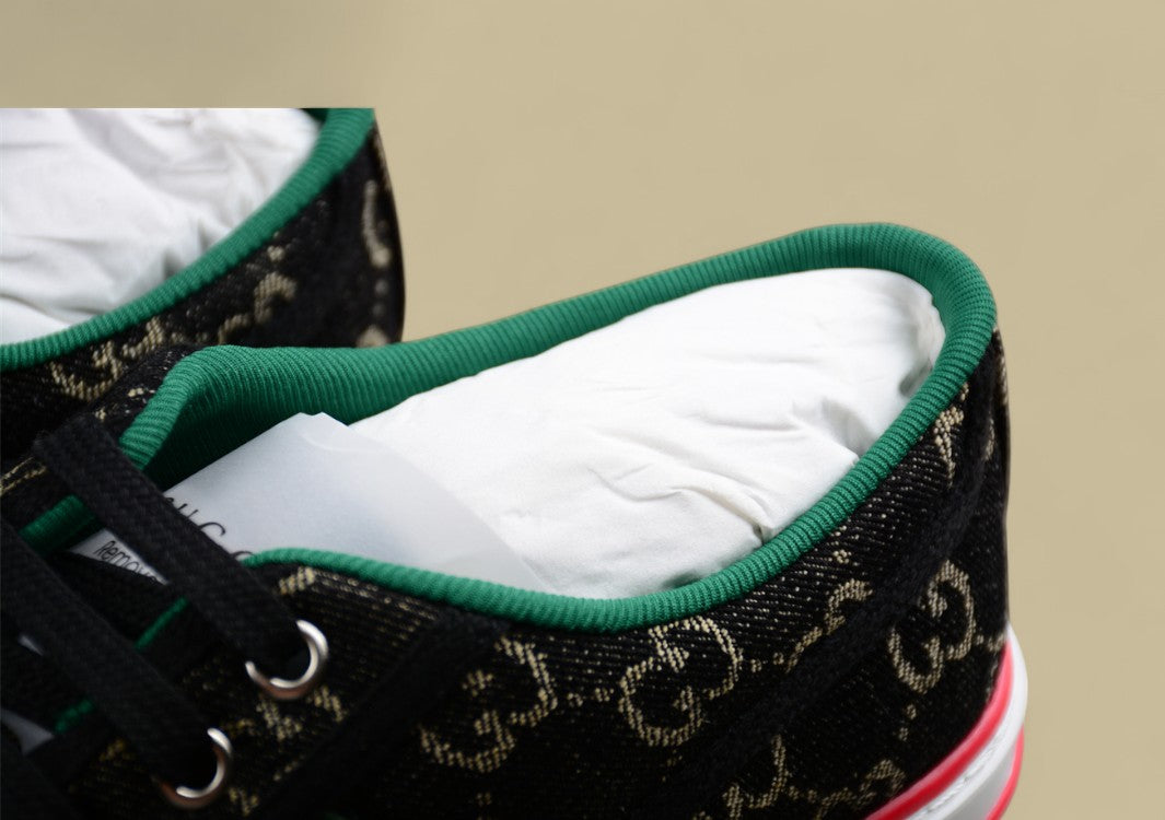 Gucci Tennis Low-Top Sneaker In Black GG Canvas